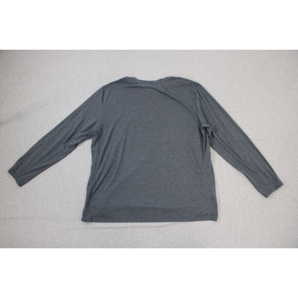 Eddie Bauer Shirt Mens XL Gray Cotton Printed Crew Neck Long Sleeve Pullover - Picture 2 of 6